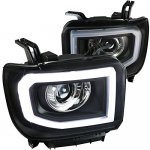 2015 GMC Sierra 3500HD Black LED Tube DRL Projector Headlights