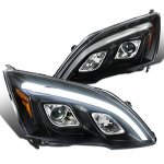 2007 Honda CRV Black LED DRL Projector Headlights