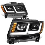 2011 Jeep Grand Cherokee Black Projector Headlights LED DRL 2011 Jeep Grand Cherokee Black Projector Headlights LED DRL