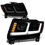 2011 Jeep Grand Cherokee Black Smoked Projector Headlights LED DRL 2011 Jeep Grand Cherokee Black Smoked Projector Headlights LED DRL