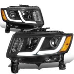 2015 Jeep Grand Cherokee Black Projector Headlights LED DRL 2015 Jeep Grand Cherokee Black Projector Headlights LED DRL