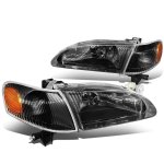 1999 Toyota Corolla Black Headlights Set