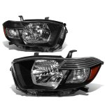 Toyota Highlander 2008-2010 Black Euro Headlights