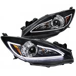 2012 Mazda 3 Black LED DRL Projector Headlights