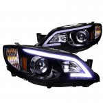 2014 Subaru WRX Smoked LED DRL Projector Headlights