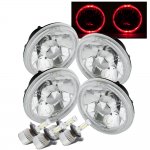 1971 Chrysler Newport Red Halo LED Headlights Conversion Kit