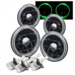 1991 BMW 3 Series Black Green Halo LED Headlights Conversion Kit