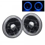 1986 BMW 3 Series Blue Halo Black Sealed Beam Headlight Conversion Low Beams