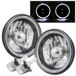 1977 Chevy Van Black Chrome Halo LED Headlights Conversion Kit