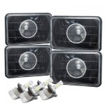 1989 Toyota Land Cruiser Black LED Projector Headlights Conversion Kit Low and High Beams