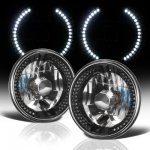 1965 Ford Mustang 7 Inch LED Black Chrome Sealed Beam Headlight Conversion