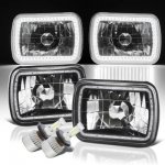 1989 Honda Accord SMD Halo Black Chrome LED Headlights Kit