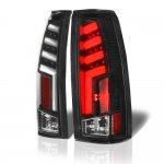 1989 Chevy 1500 Pickup Black Tube LED Tail Lights