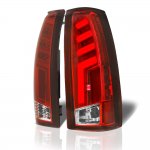 1989 Chevy 1500 Pickup Tube LED Tail Lights Red