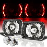 1989 Buick Reatta Red LED Black Chrome LED Headlights Kit