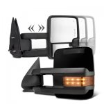 Cadillac Escalade 2003-2006 Glossy Black Towing Mirrors LED Lights Power Heated