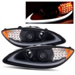 2011 International ProStar Black DRL Projector Headlights LED Signal Light