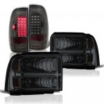 2007 Ford F550 Super Duty Smoked Headlights LED Tail Lights