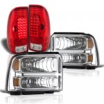 2006 Ford F550 Super Duty Headlights and LED Tail Lights