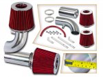 1992 Ford F250 Polished Short Ram Intake with Red Air Filter