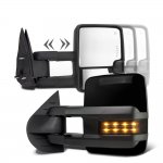 2015 Toyota Tundra Glossy Black Towing Mirrors Smoked LED Power Heated