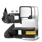2014 Chevy Silverado White Towing Mirrors Smoked LED DRL Power Heated
