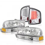 1998 Chevy S10 Headlights Set Clear LED Tail Lights