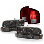 2001 Chevy S10 Smoked Headlights Set Tinted LED Tail Lights