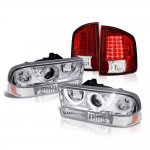 2001 Chevy S10 Halo Projector Headlights Set LED Tail Lights