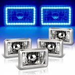 1985 Cadillac Cimarron Blue LED Halo Sealed Beam Headlight Conversion Low and High Beams