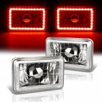 Dodge Daytona 1985-1988 Red LED Halo Sealed Beam Headlight Conversion