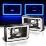 1983 GMC Truck Blue Halo Tube Black Sealed Beam Headlight Conversion