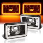 1983 Honda Accord Amber Halo Tube Black Sealed Beam Headlight Conversion