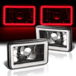 1986 Chevy 1500 Pickup Red Halo Tube Black Sealed Beam Headlight Conversion