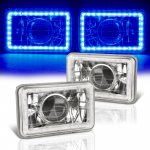 1984 Chevy Celebrity Blue LED Halo Sealed Beam Projector Headlight Conversion