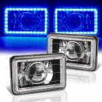 1990 Eagle Talon Blue LED Halo Black Sealed Beam Projector Headlight Conversion