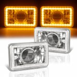 1990 Eagle Talon Amber LED Halo Sealed Beam Projector Headlight Conversion