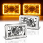 1987 Cadillac Brougham Amber LED Halo Sealed Beam Projector Headlight Conversion