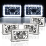 1989 Cadillac Brougham LED Halo Sealed Beam Projector Headlight Conversion Low and High Beams