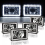1983 Chevy Celebrity LED Halo Black Sealed Beam Projector Headlight Conversion Low and High Beams