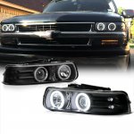 2001 Chevy Tahoe Black Halo Projector Headlights with LED