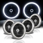 1975 Mercury Montego LED Halo Black Sealed Beam Headlight Conversion