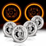 Toyota Celica 1971-1979 Amber Halo Tube Sealed Beam Headlight Conversion