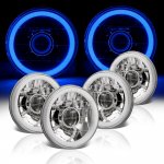 1975 Chevy Caprice Blue Halo Tube Sealed Beam Projector Headlight Conversion