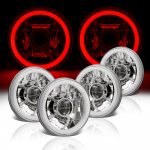 1973 Chevy Caprice Red Halo Tube Sealed Beam Projector Headlight Conversion