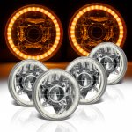 1972 Chevy Bel Air Amber LED Halo Sealed Beam Projector Headlight Conversion