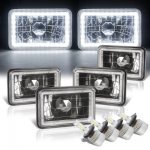 1984 Chevy Celebrity LED Halo Black LED Headlights Conversion Kit Low and High Beams