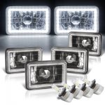 Plymouth Gran Fury 1980-1989 LED Halo Black LED Headlights Conversion Kit Low and High Beams