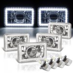 1981 Chevy Blazer White LED Halo LED Projector Headlights Conversion Kit Low and High Beams