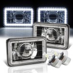 1990 Ford Country Squire White LED Halo Black LED Projector Headlights Conversion Kit